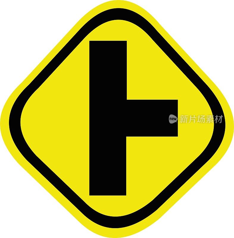 矢量插图的道路标志emoticon - side道路